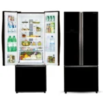 ثلاجة هيتاشي 3 ابواب أسود زجاج 