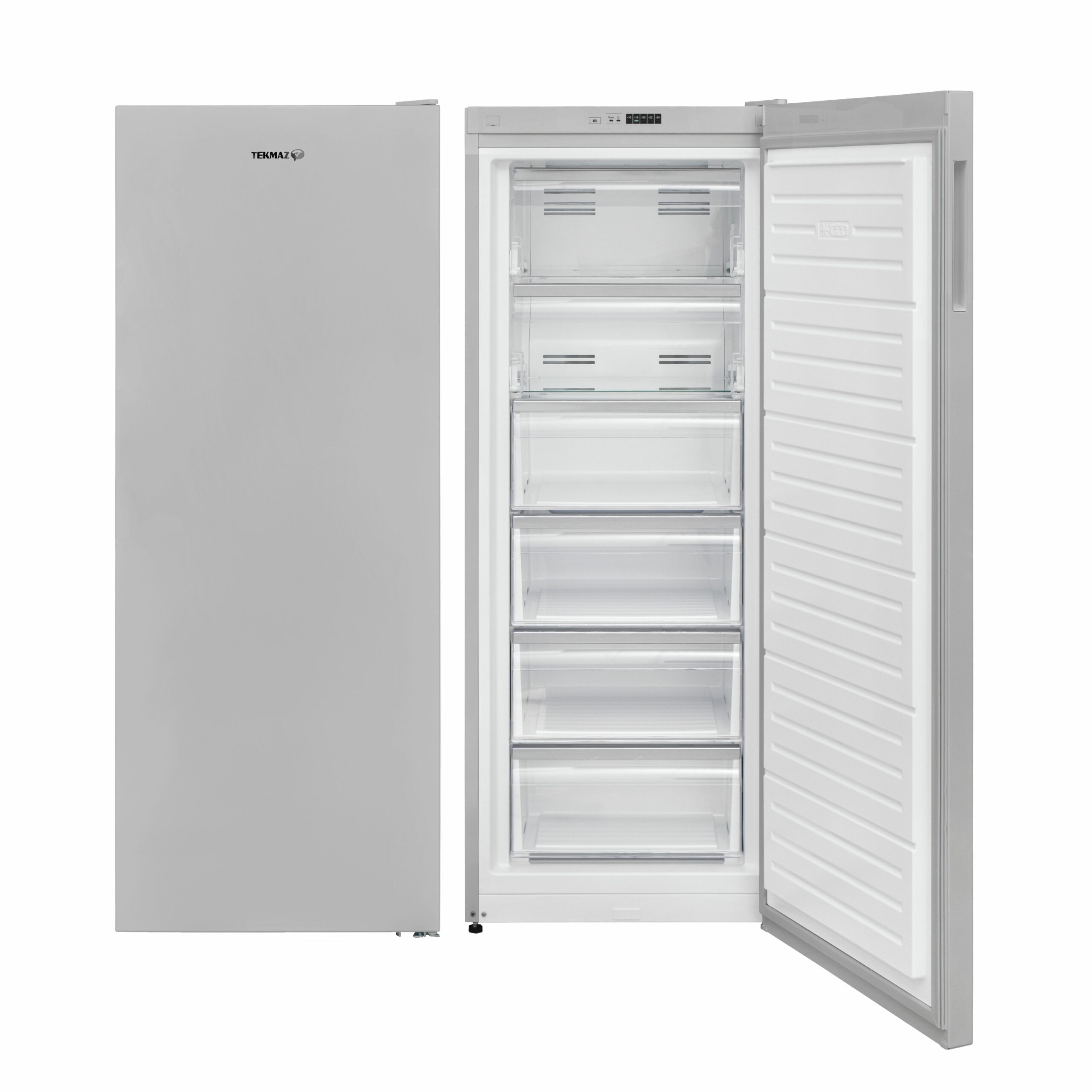 Tekmaz Upright freezer with 6 drawers, stainless steel