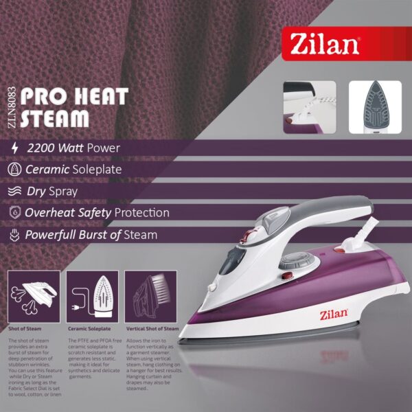 مكوى بخار ارجواني زيلان