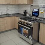 فرن بنكون 80 سم فاست كاست ستيل