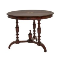 wooden table with central design 1920s